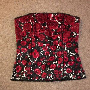 White House Black Market Roses are Red bustier - 2